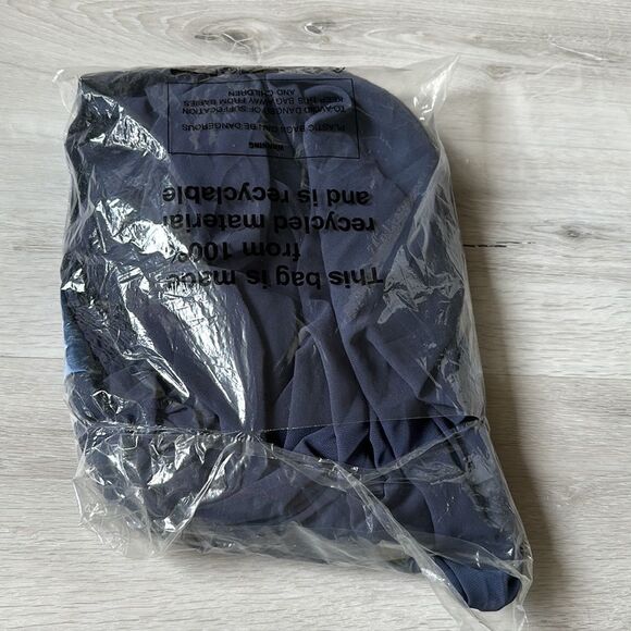 PrettyLittleThings Mineral Blue Satin Insert Chiffon Midi Dress 12 NWT IN PKG - Picture 6 of 6